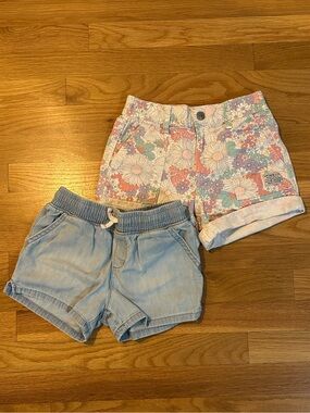 Levi's Pastel Floral Shorts & Light Denim Elastic Waist Shorts